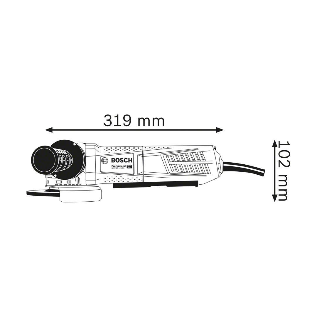 Bosch Profesyonel GWX 15-125 PS X-Lock Özellikli Avuç Taşlama Makinesi 1500 Watt 125 mm