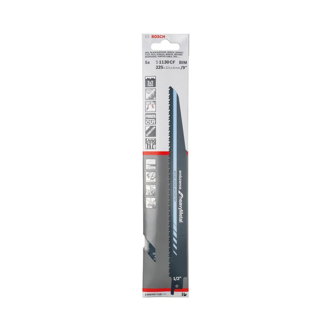 Bosch S 1130 CF Endurance for Heavy Metal 5li Metal Tilki Kuyruğu Testere Bıçağı