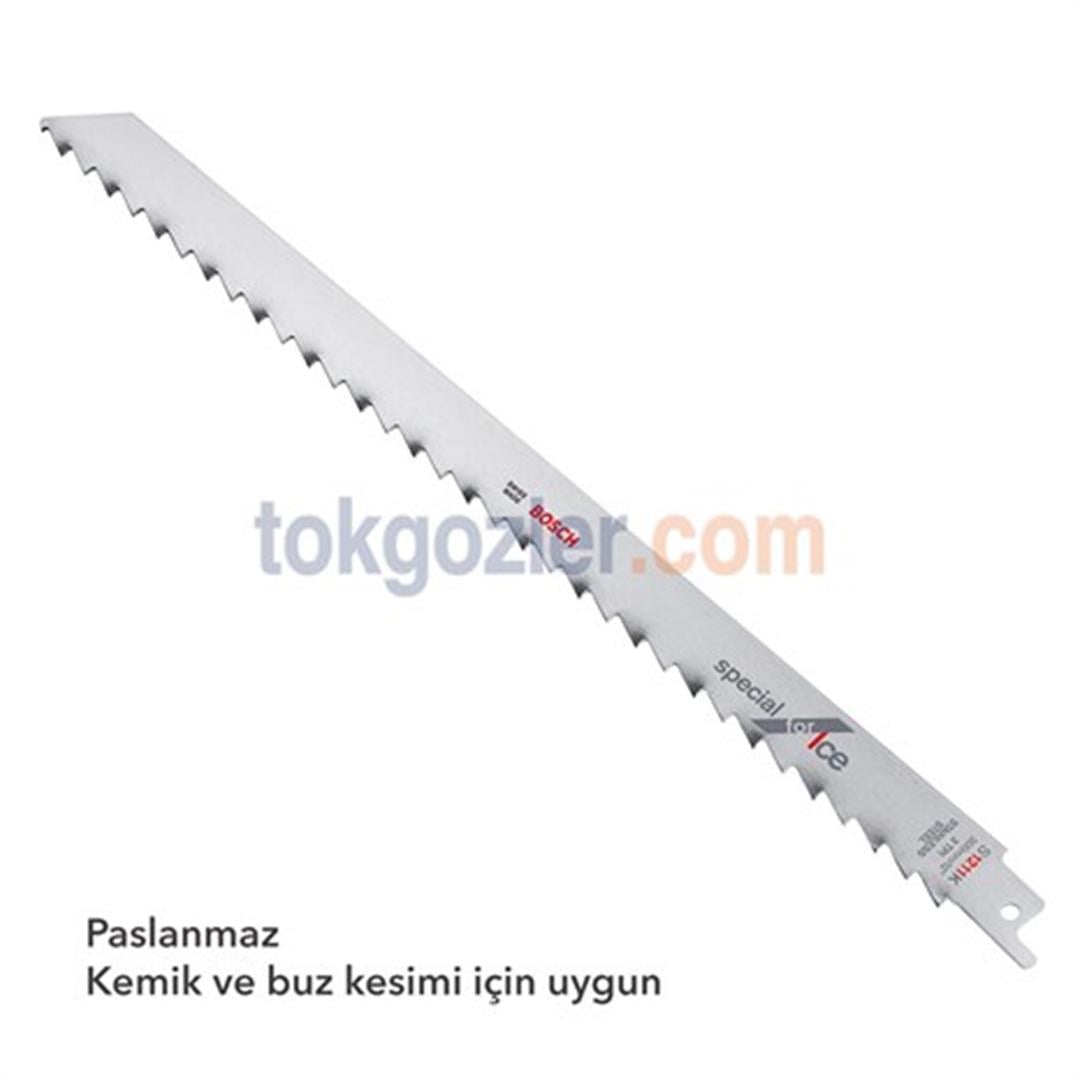 Bosch S 1211 K Paslanmaz Tilki Kuyruğu Bıçağı - Kemik ve Buz Kesme 1 Adet