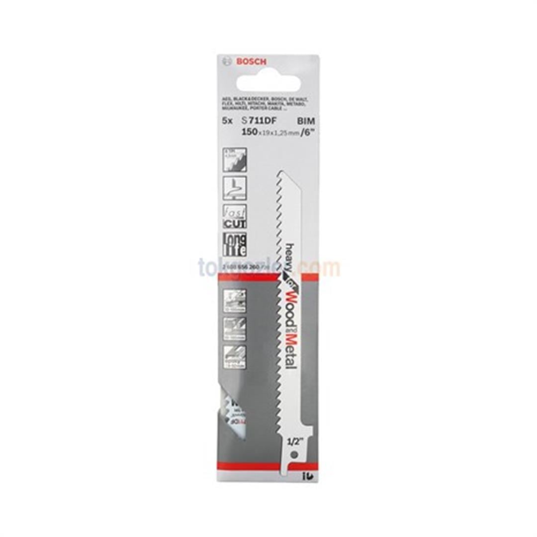 Bosch S 711 DF Heavy for Wood and Metal 5li Ahşap ve Metal Panter Testere Bıçağı