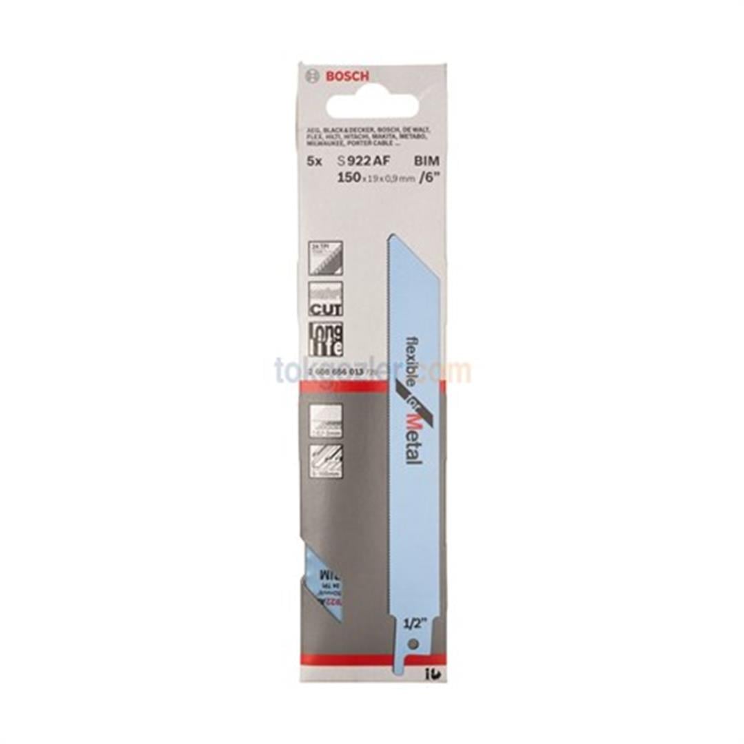 Bosch S 922 AF Flexible for Metal 5li Metal Tilki Kuyruğu Testere Bıçağı