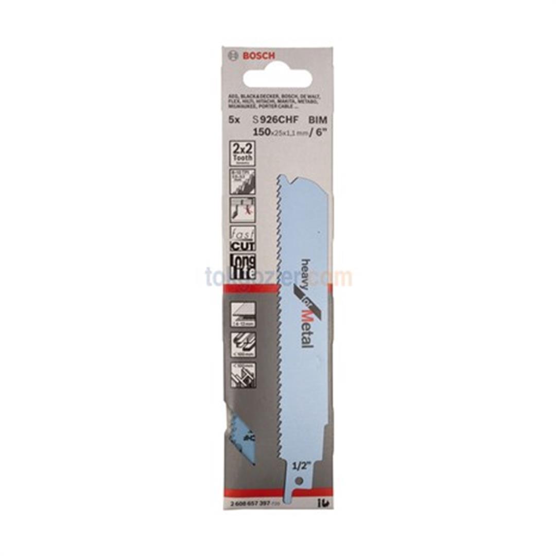 Bosch S 926 CHF Heavy for Metal 5li Metal Tilki Kuyruğu Testere Bıçağı