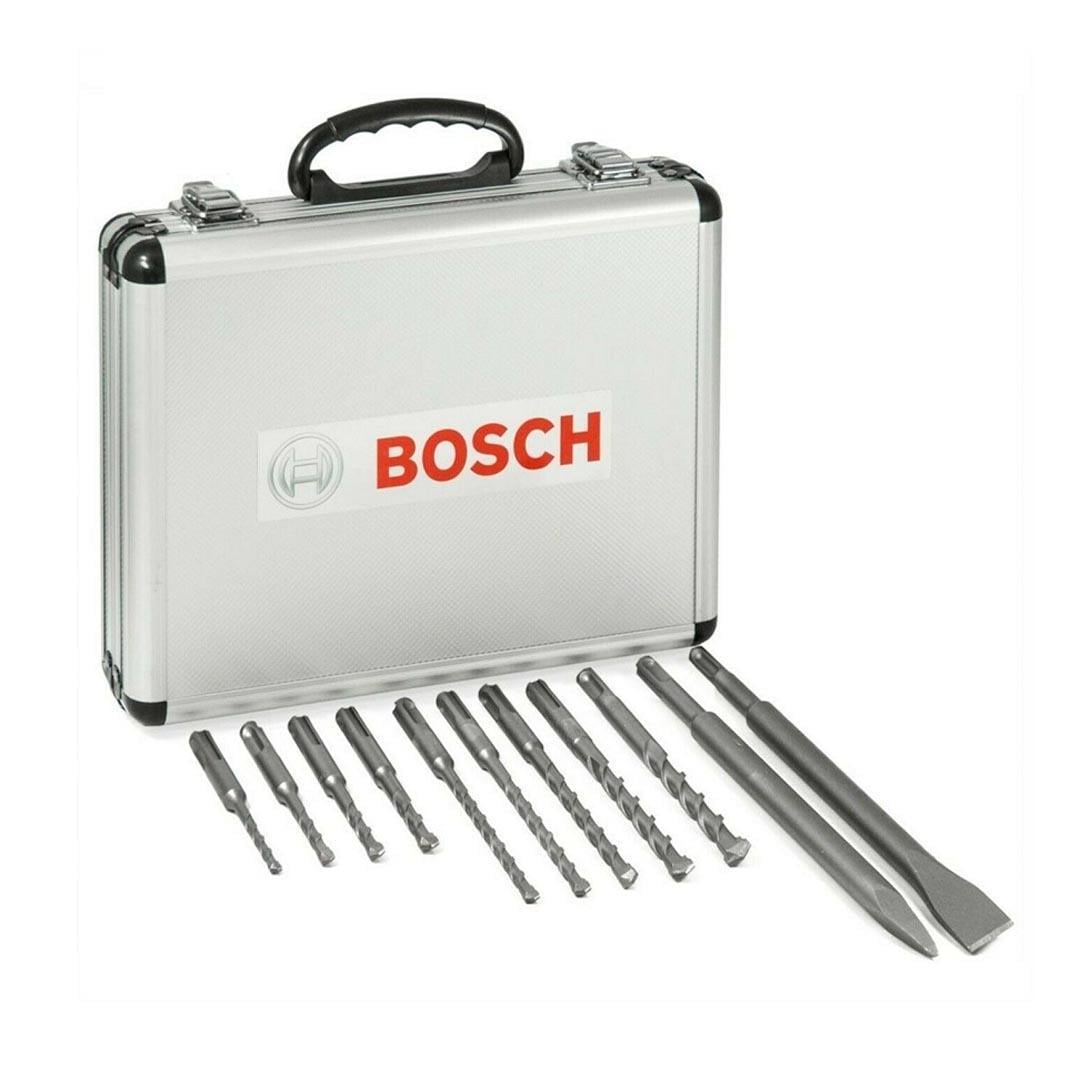 Bosch SDS-Plus Kırıcı Delici Matkap Ucu ve Keski Seti 11 Parça - Alüminyum Çantalı 2608578765
