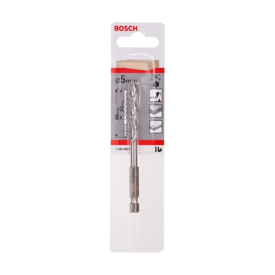 Bosch Spiral Ahşap Matkap Ucu 5x99 mm 1/4