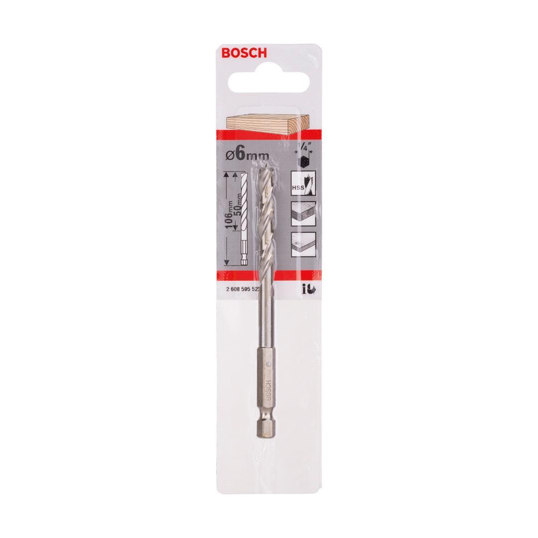 Bosch Spiral Ahşap Matkap Ucu 6x106 mm 1/4