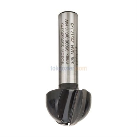 Bosch Standard Wood Ahşap İçin Boşluk Frezeleri Yarımay Freze Ucu 8x20x46x10 mm