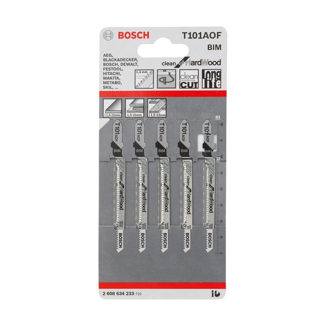Bosch T 101 AOF Clean for Hard Wood 5li Ahşap İçin Dekupaj Testeresi Bıçağı