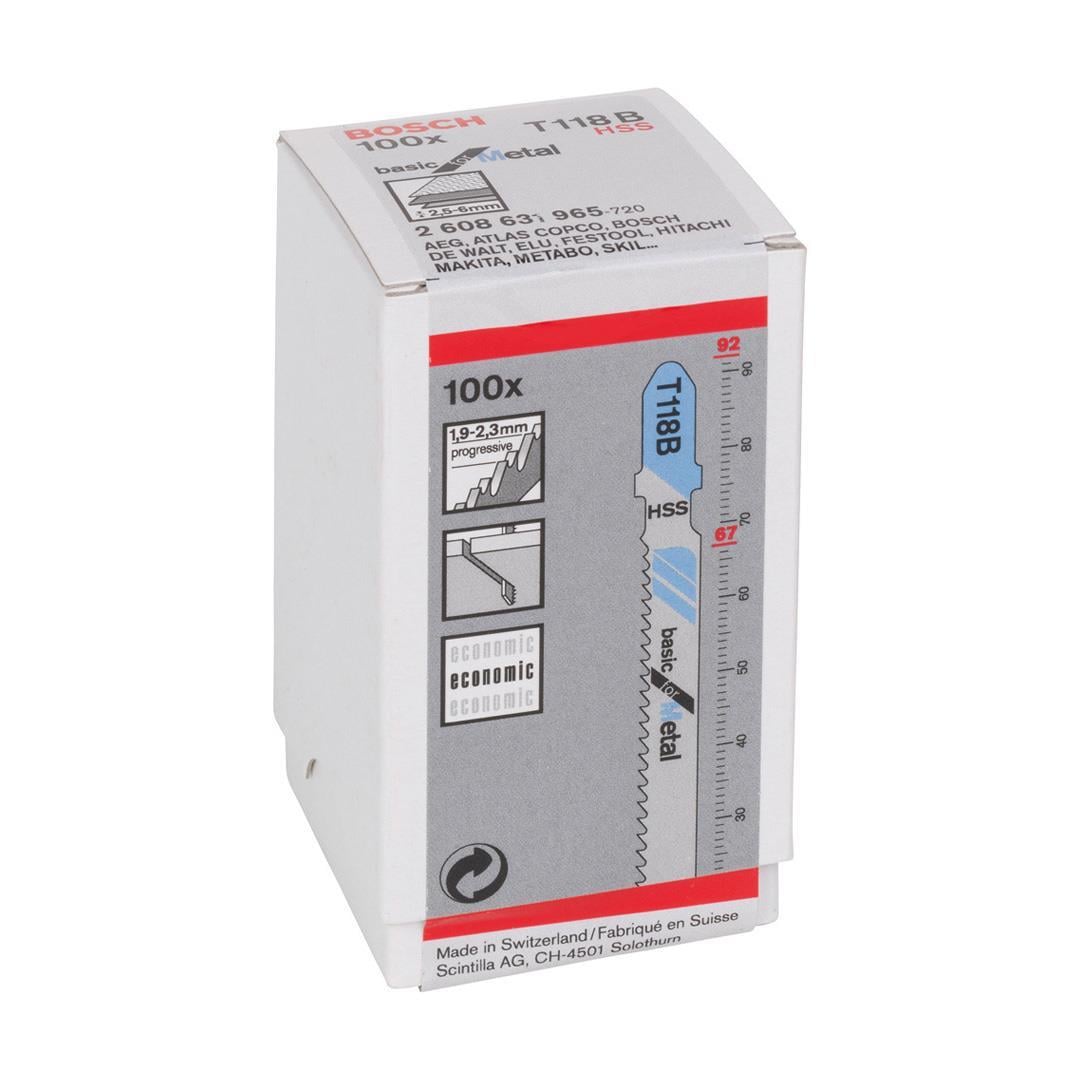 Bosch T 118 B Basic for Metal 100lü Metal İçin Dekupaj Testeresi Bıçağı