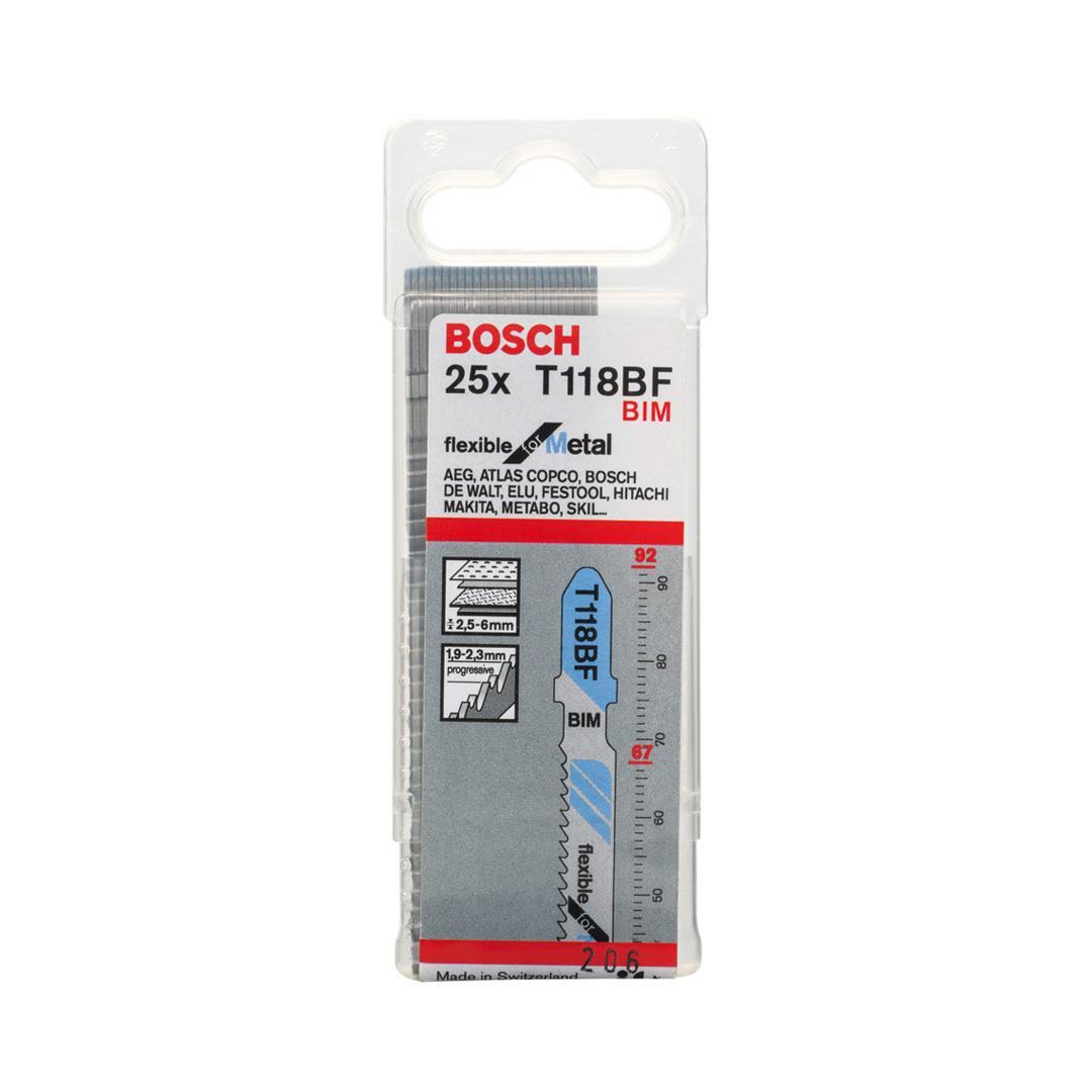 Bosch T 118 BF Flexible for Metal 25li Metal İçin Dekupaj Testeresi Bıçağı