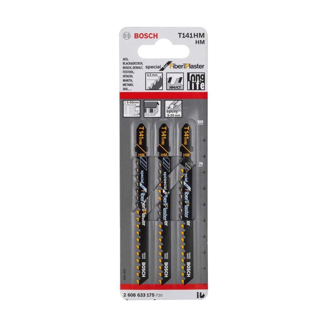 Bosch T 141 HM Special Fiber and Plaster 3lü Fiber Alçıpan ve Elyaf Plakalar İçin Dekupaj Testeresi Bıçağı