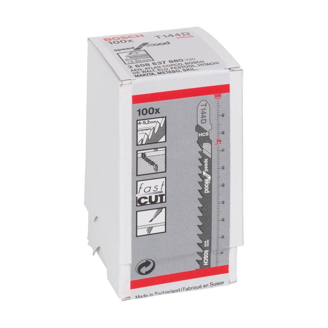 Bosch T 144 D Speed for Wood 100lü Ahşap İçin Dekupaj Testeresi Bıçağı