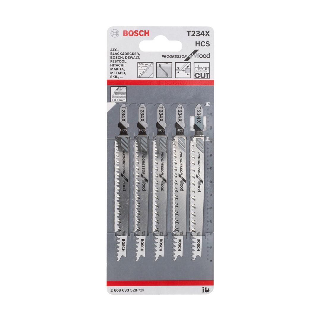 Bosch T 234 X Progressor for Wood 5li Ahşap İçin Dekupaj Testeresi Bıçağı