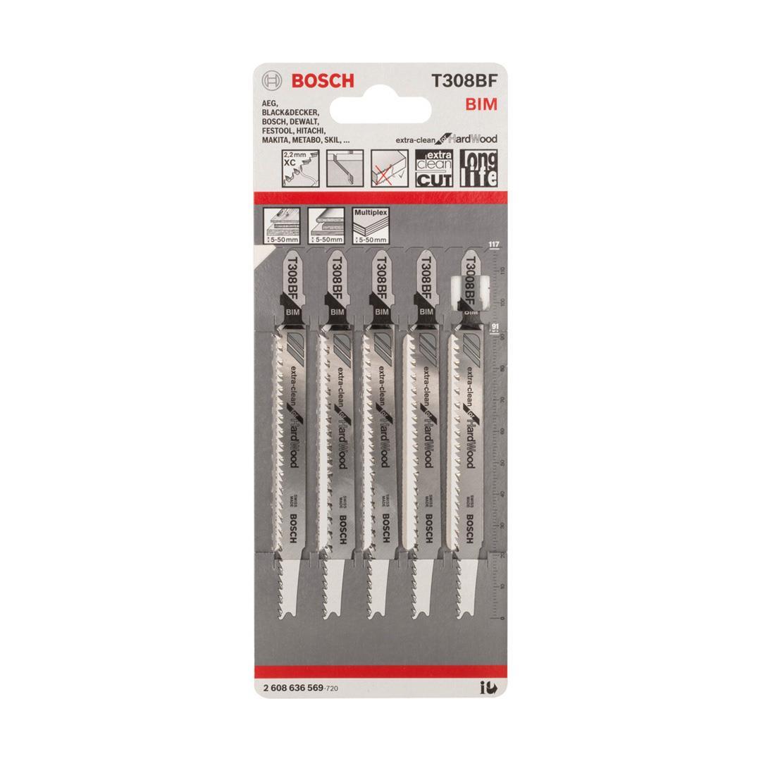Bosch T 308 BF Extraclean for Hard Wood 5li Ahşap İçin Dekupaj Testeresi Bıçağı