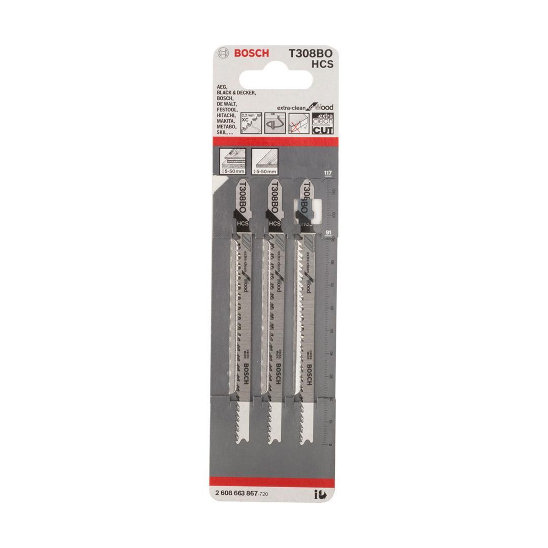 Bosch T 308 BO Extraclean for Wood 3lü Ahşap İçin Dekupaj Testeresi Bıçağı