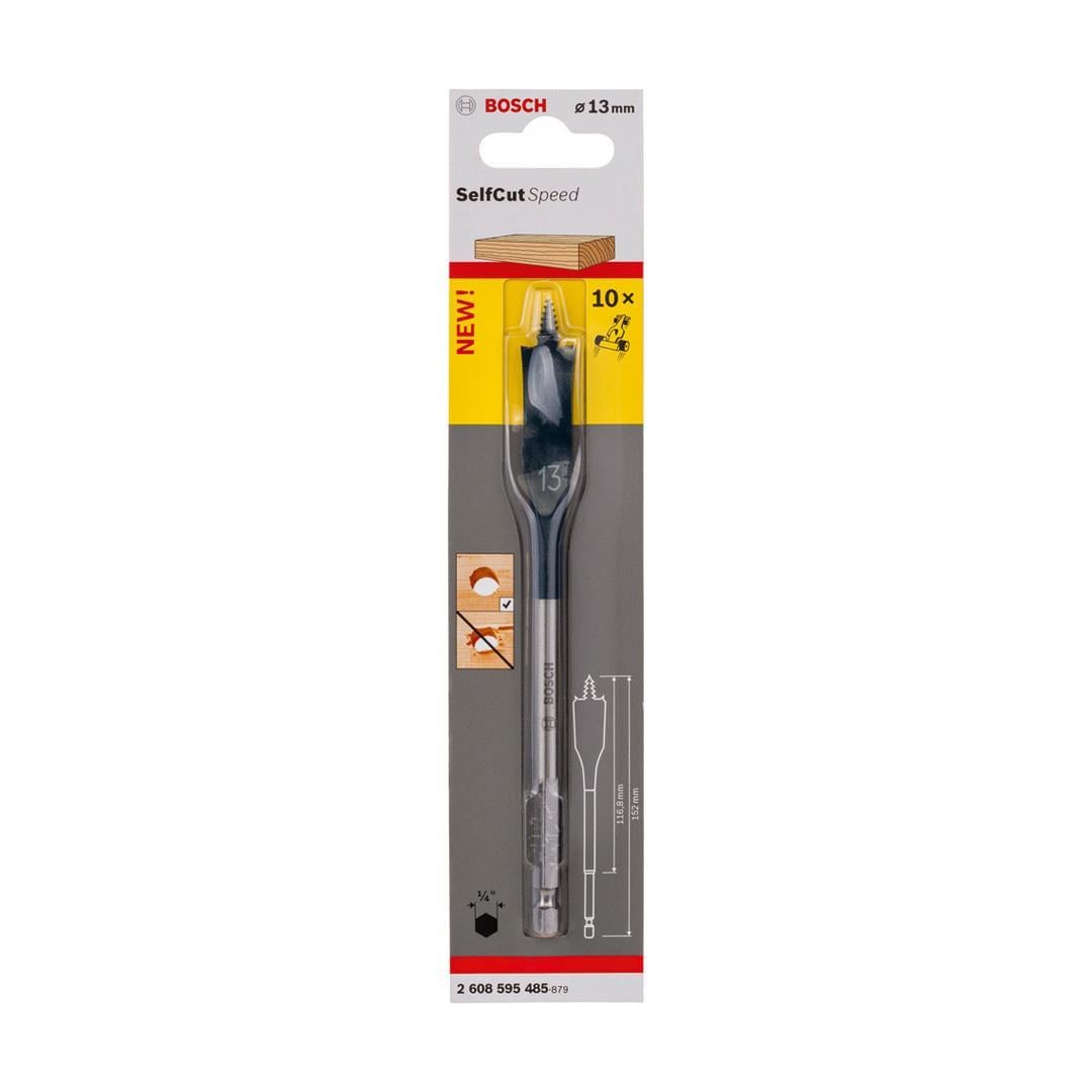 Bosch Yassı Freze Matkap Ucu Self Cut Speed Altıgen 13x152 mm
