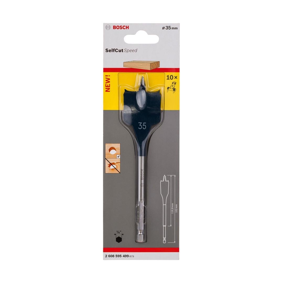 Bosch Yassı Freze Matkap Ucu Self Cut Speed Altıgen 35x152 mm