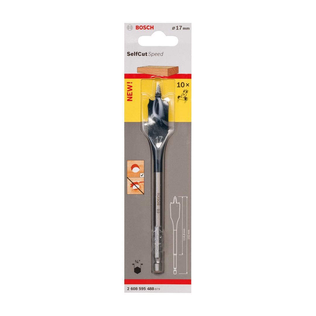 Bosch Yassı Freze Matkap Ucu Self Cut Speed Altıgen 17x152 mm