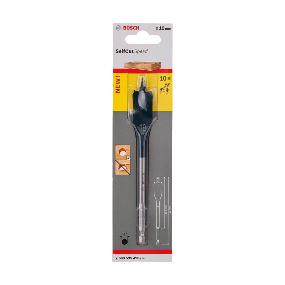 Bosch Yassı Freze Matkap Ucu Self Cut Speed Altıgen 19x152 mm