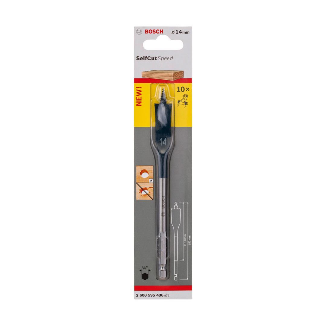 Bosch Yassı Freze Matkap Ucu Self Cut Speed Altıgen 14x152 mm