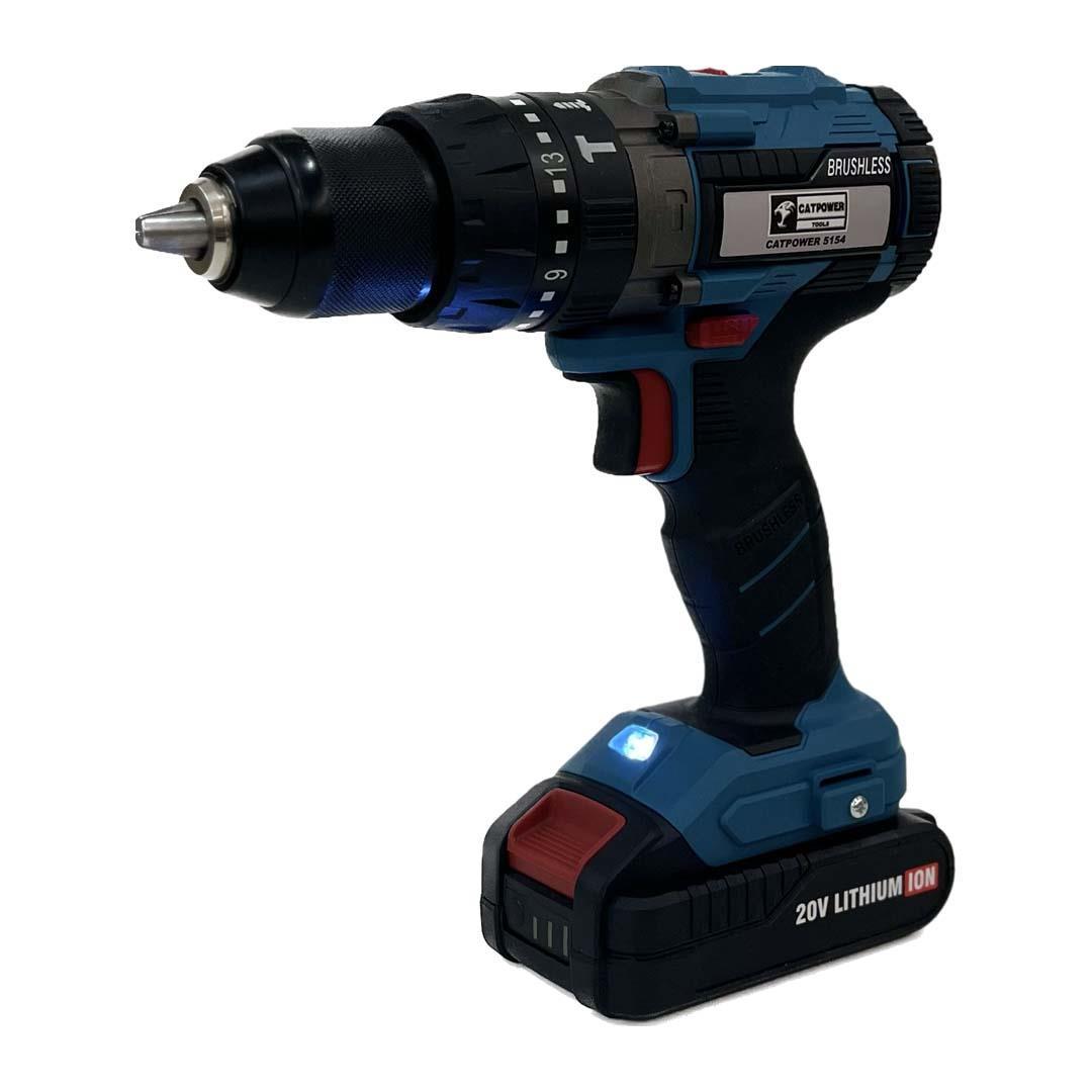 Catpower 5154 Akülü Darbeli Şarjlı Matkap Vidalama Kömürsüz 20V 2.0Ah 13 mm