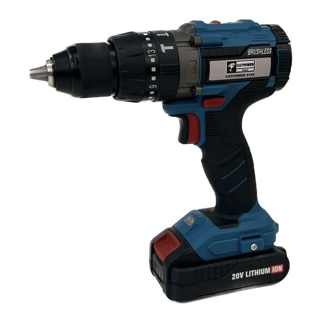 Catpower 5154 Akülü Darbeli Şarjlı Matkap Vidalama Kömürsüz 20V 2.0Ah 13 mm