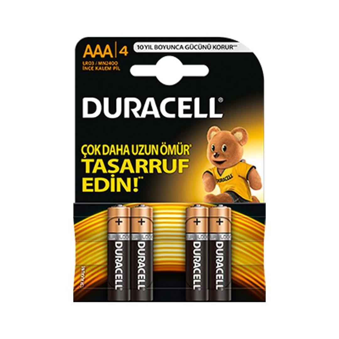 Duracell Alkalin AAA İnce Kalem Pil 4'Lü Paket