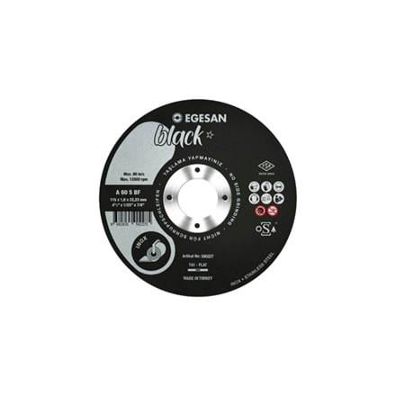 Egesan Black 115x1.0x22.23 INOX Paslanmaz Çelik İnce Kesme Diski 590227 (A 60 S BF)