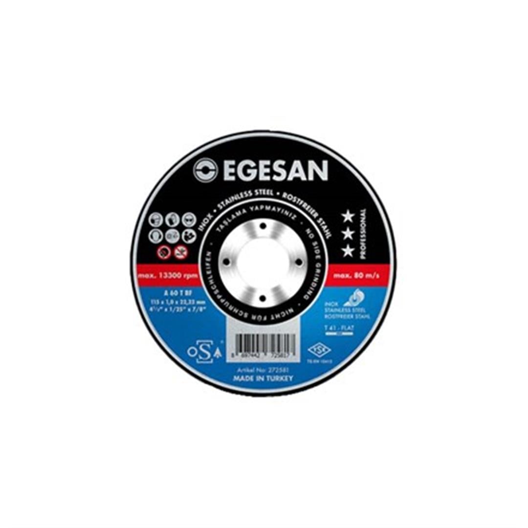 Egesan Pro Serisi 115x1.0x22.23 INOX Paslanmaz Çelik İnce Kesme Diski 272581 (A 60 T BF)