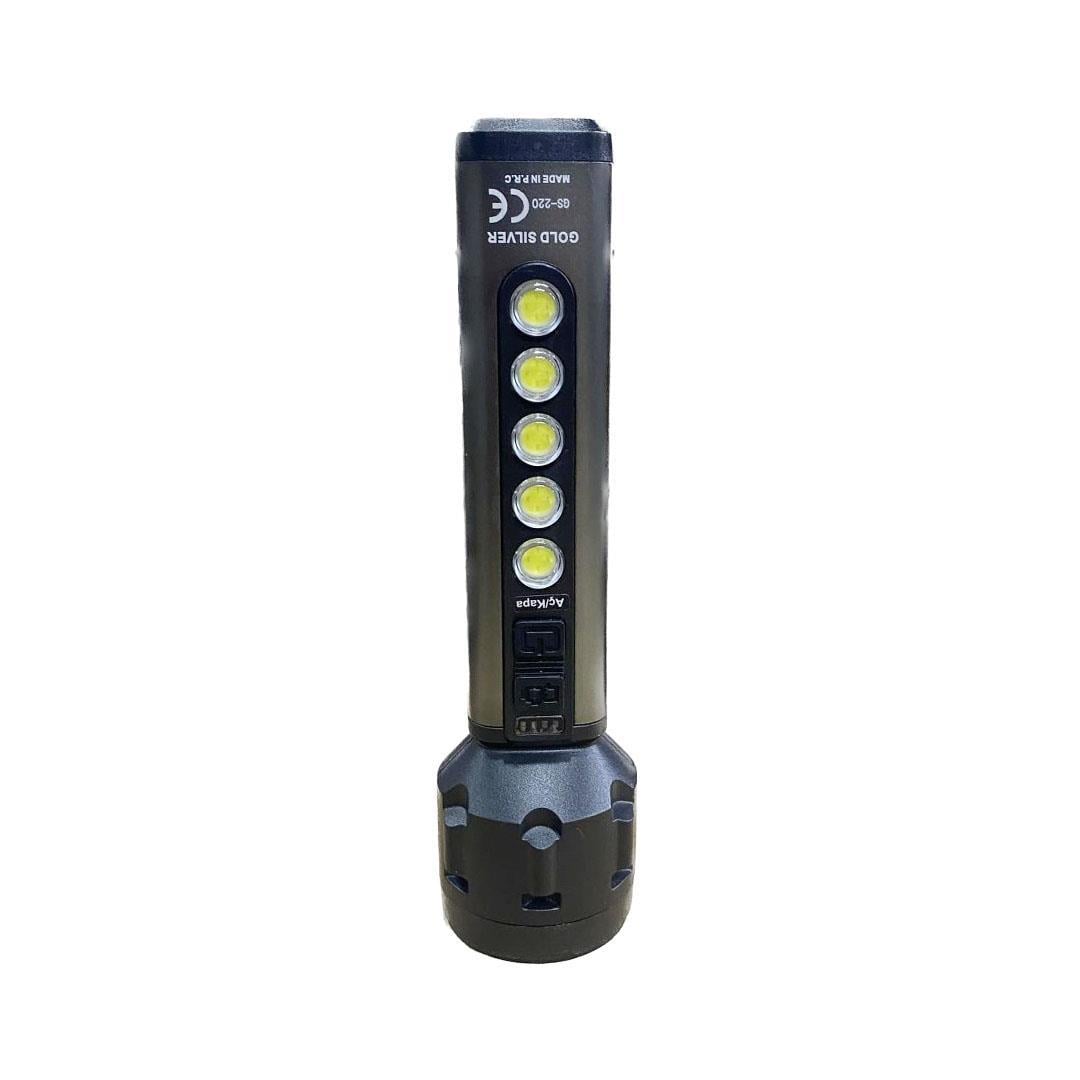 Gold Silver GS-220 2 Modlu 5W LED USB Şarjlı El Feneri