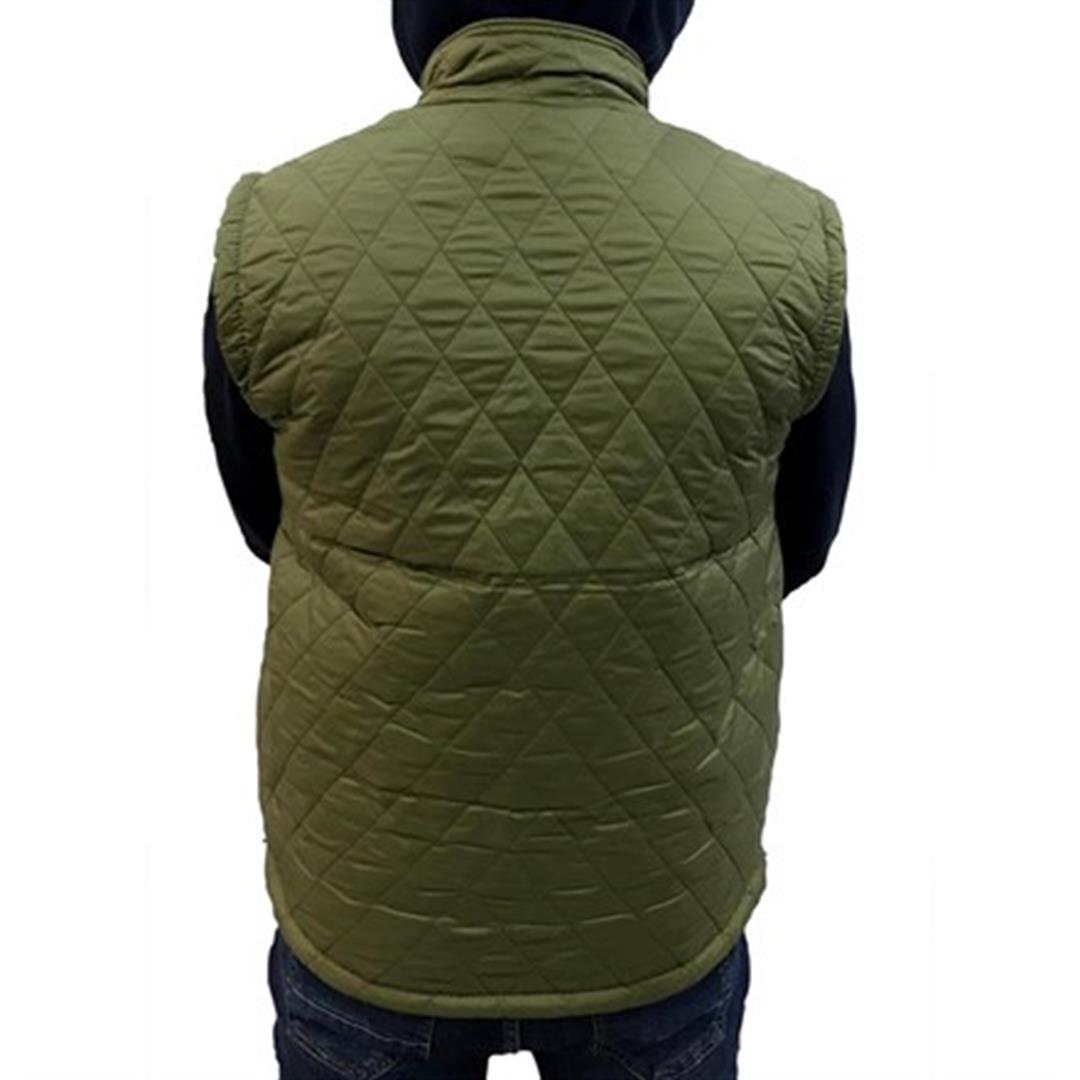 Haki Polar Astarlı Kapitone Yelek - XL