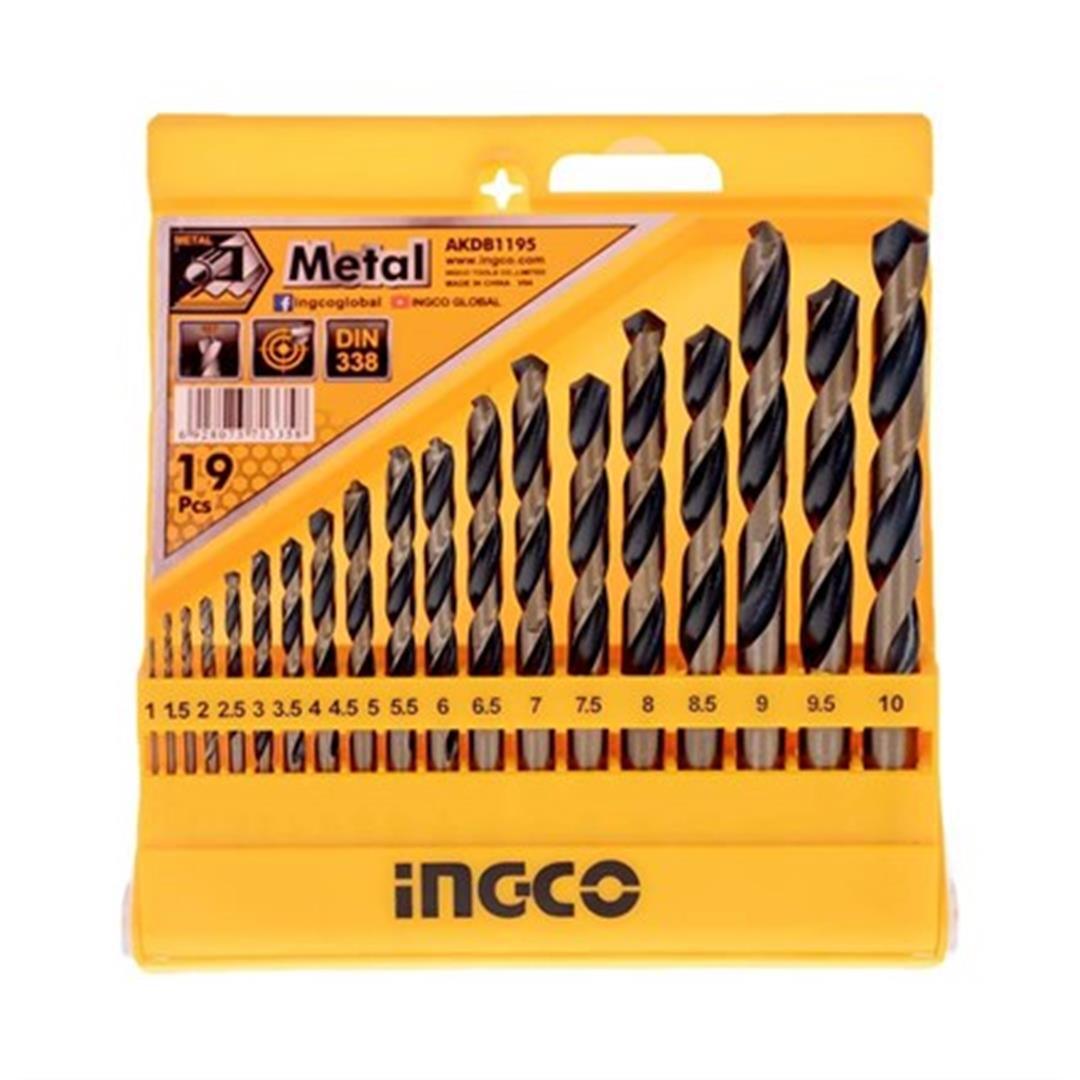 İngco AKDB1195 HSS Metal Matkap Ucu Seti 19 Parça