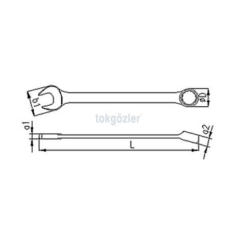 İzeltaş 0320 Kombine Anahtar Kısa Boy 30 mm