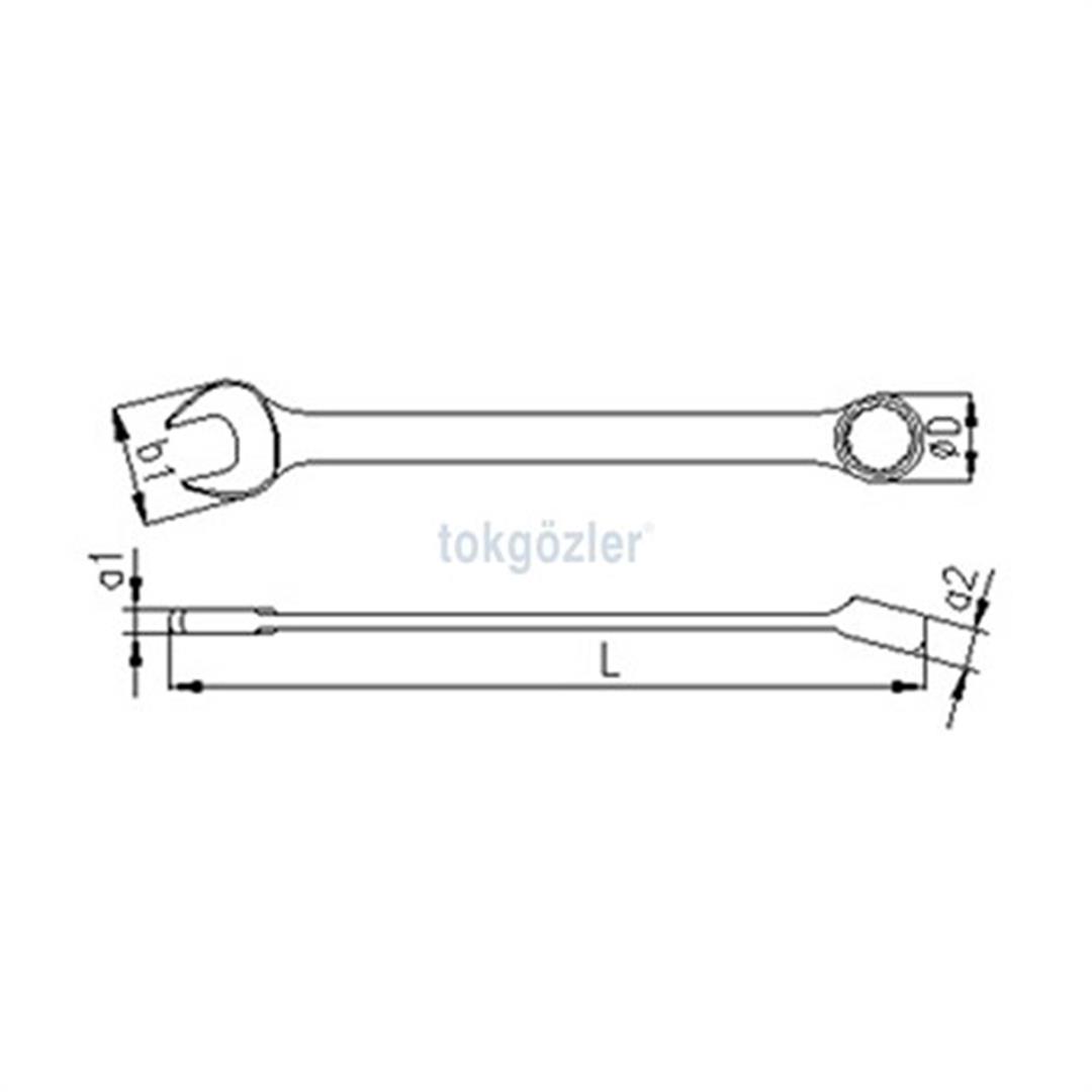 İzeltaş 0330 Kombine Anahtar Uzun Boy 50 mm