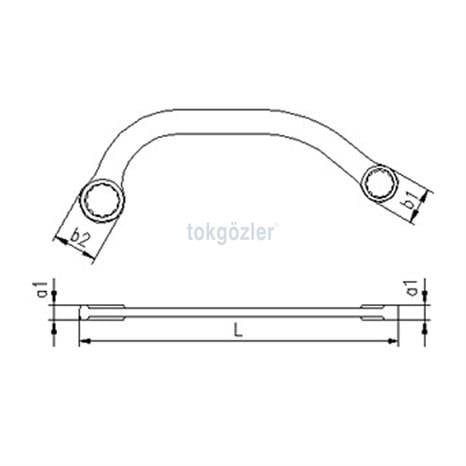 İzeltaş 0530 Yarım Ay Anahtar Yıldız İki Ağız 19x22 mm