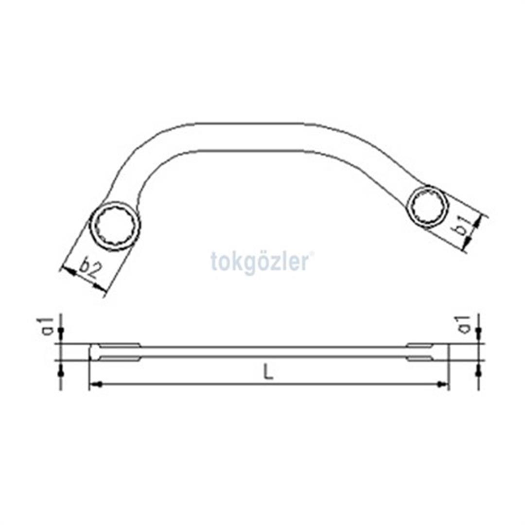 İzeltaş 0530 Yarım Ay Anahtar Yıldız İki Ağız 15x17 mm