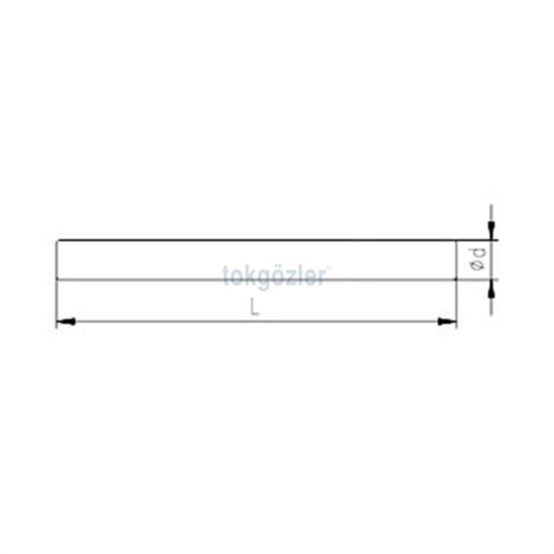 İzeltaş 1850 Bijon Anahtar Mili 18x630 mm