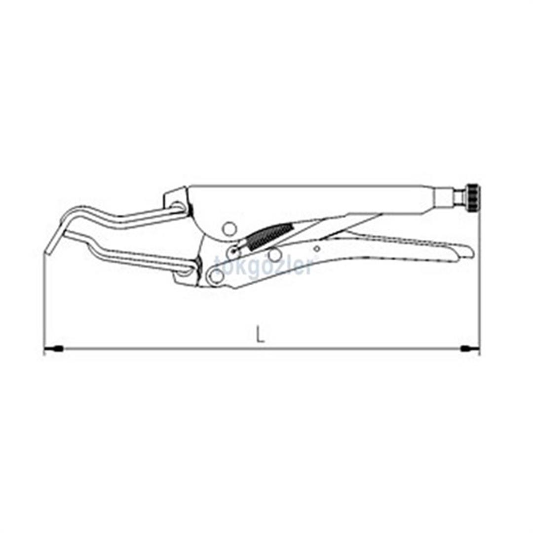 İzeltaş 2513 Kaynakçı Ayarlı Pense (Boru İçin) 280 mm