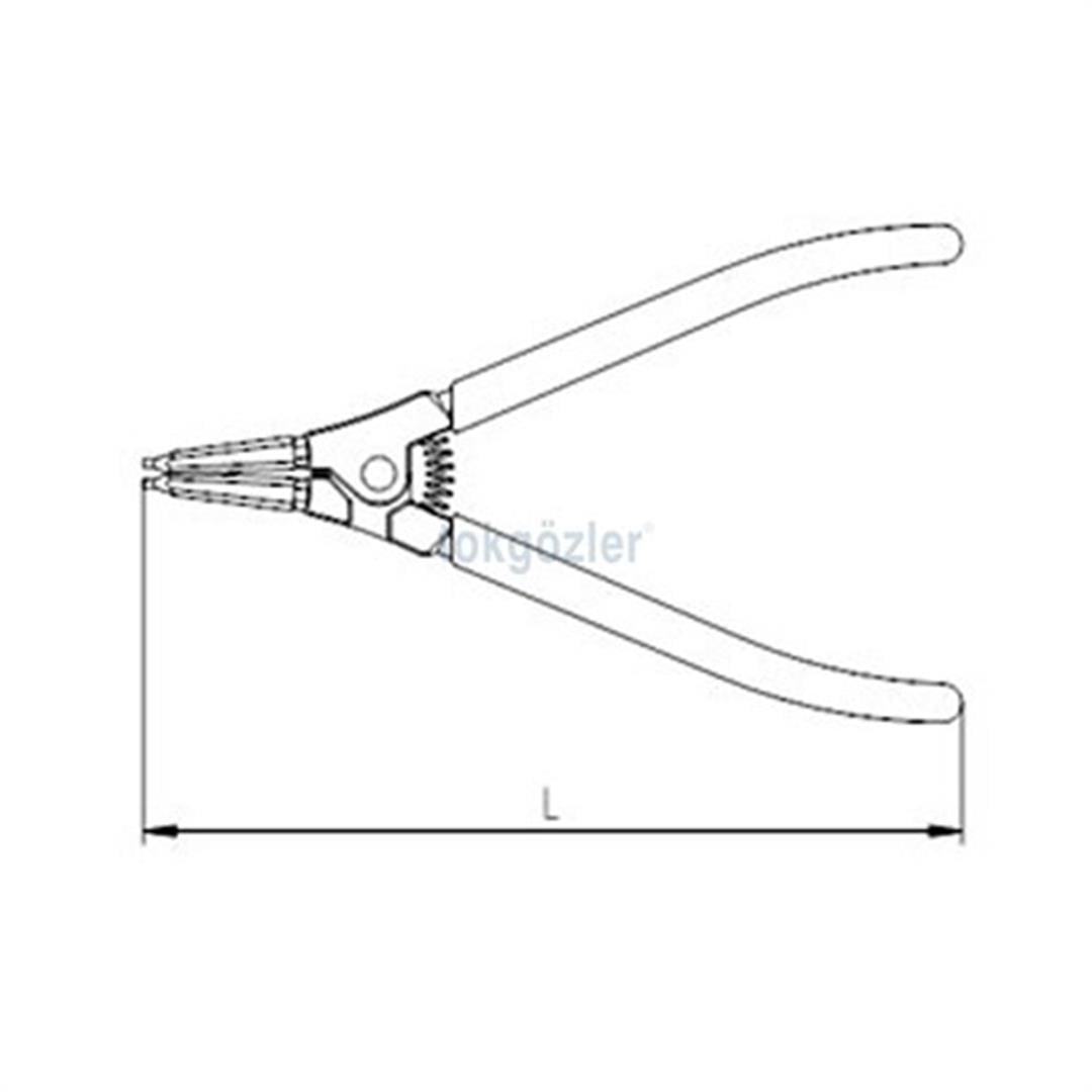 İzeltaş 3301 Dış Segman Pensesi (Yaylı Düz) 295 mm