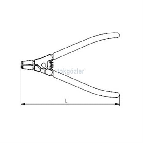 İzeltaş 3311 Dış Segman Pensesi (Yaylı Eğri) 275 mm
