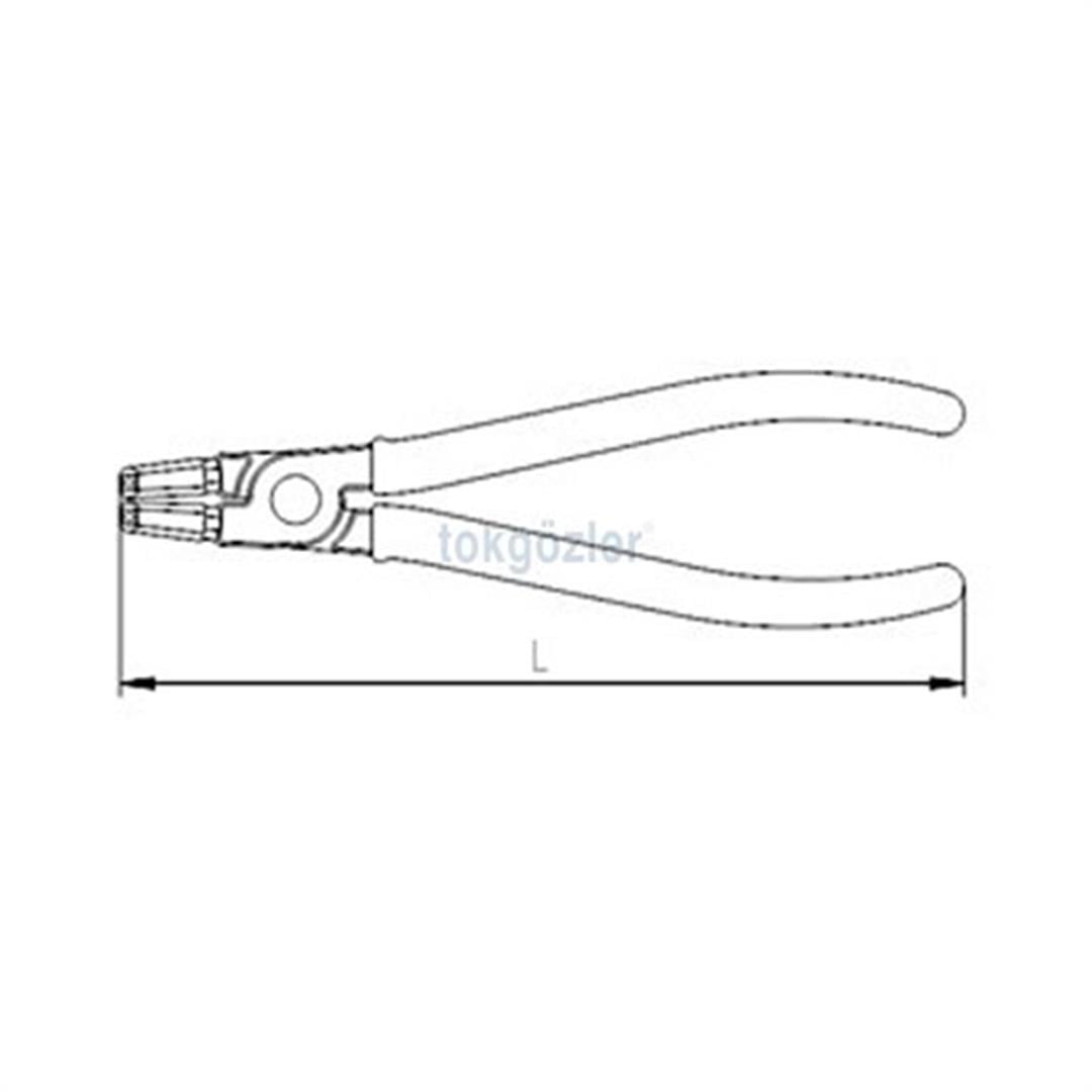İzeltaş 3331 İç Segman Pensesi (Yaysız Eğri) 290 mm