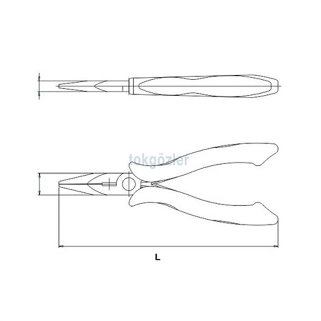 İzeltaş 3554 Elektronikçi Uzun Kargaburun 150 mm