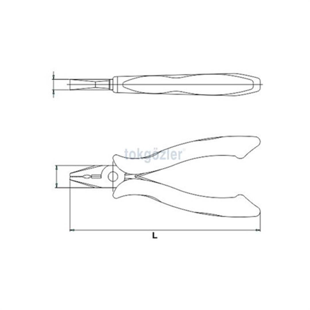 İzeltaş 3557 Elektronikçi Pense 125 mm