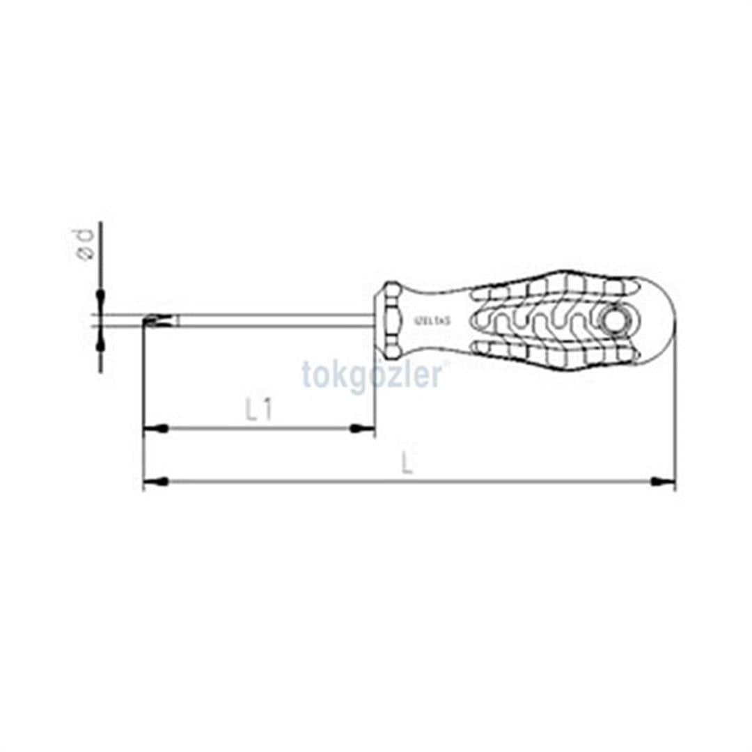 İzeltaş 4350 Ergonomik Serisi Yıldız Uçlu Tornavida 3x60 mm