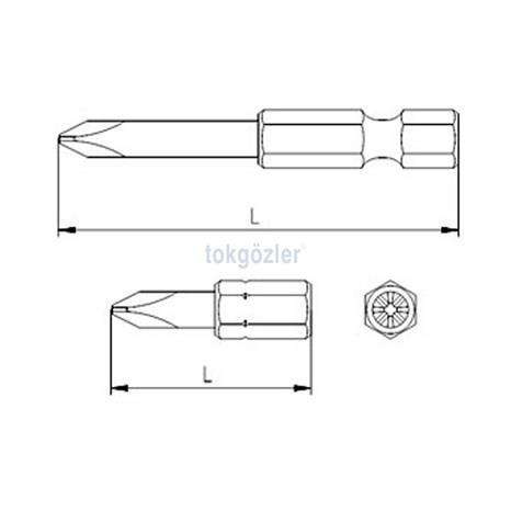 İzeltaş 4820 Yıldız Bits Uç Ph1 50 mm