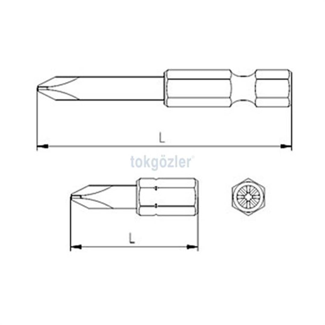 İzeltaş 4820 Yıldız Bits Uç Ph2 50 mm