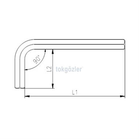 İzeltaş 4900 Allen Anahtar Altı Köşe 3.5 mm