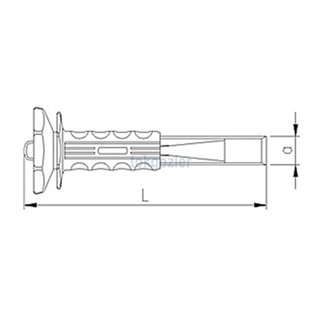 İzeltaş 5500 Düz Keski Kalkan İzoleli 250 mm