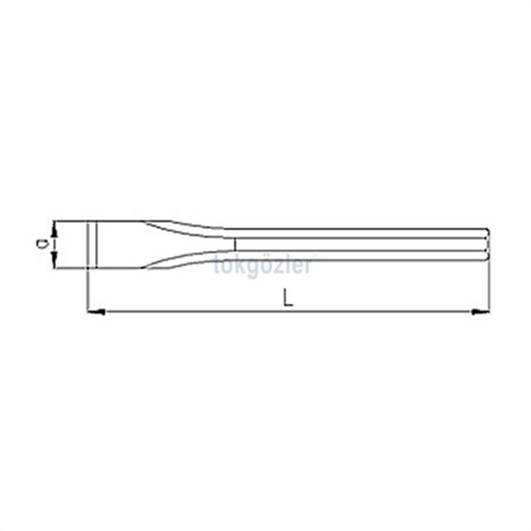 İzeltaş 5510 Tesviyeci Düz Keski Krom Kaplı 125 mm