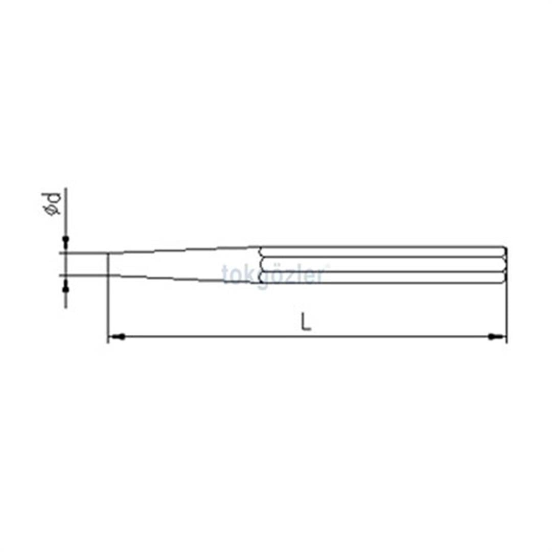 İzeltaş 5545 Konik Pim Zımba 8 mm
