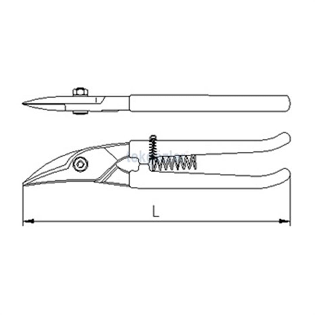 İzeltaş 6210 Kaportacı Makası (Sağ) 250 mm